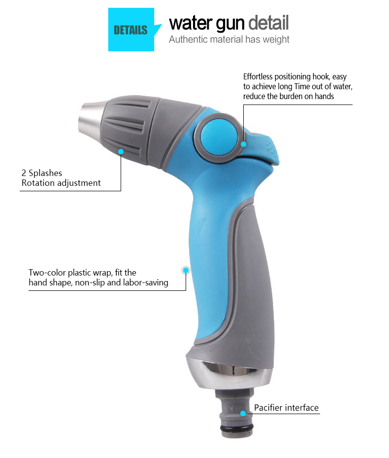 Detalles de la pistola de agua para jardiner&iacute;a.