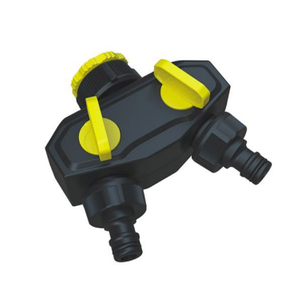 Válvula de plástico Deluxe Adaptador de grifos de dos vías adaptado al toque de jardín